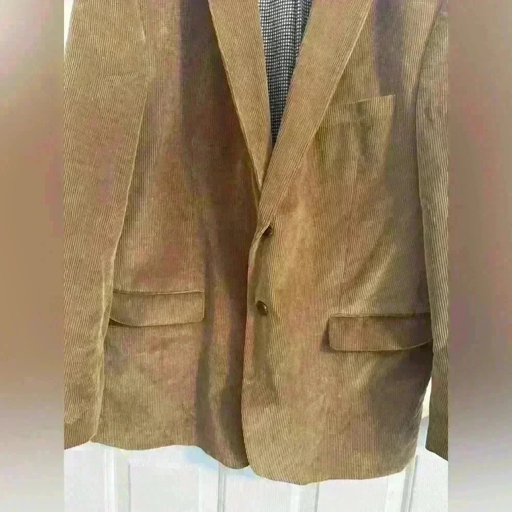 Saddlebred Blazer 44R  brown corduroy single breasted pocket